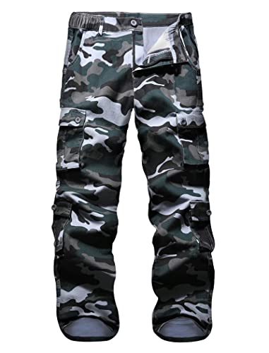 Herren Cargo Hose Camouflage - Bequeme Outdoor-Jogginghose Mit Vielen Taschen