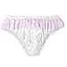 iEFiEL Mens Sissy Frilly Silky Satin Panties Ruffle High Cut Knickers Bloomers Briefs Underwear Lingerie White Medium
