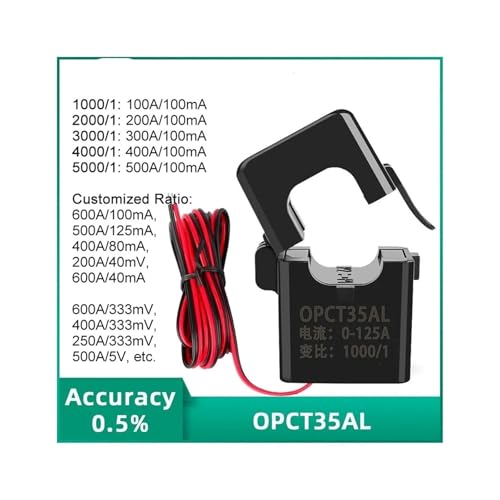 Transformador de corriente OPCT16AL 100A-1V con sensor de abrazadera CT split core 3