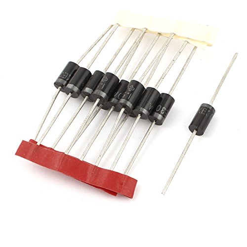 Aexit 10 Pcs Diodes 1.5KE30CA DO-201AE Transient Voltage Suppressor Schottky Diodes 1500W 30V