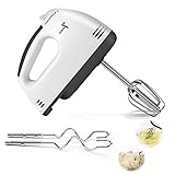 Einfach zu bedienen: Der elektrische Handmixer mit 1 bis 7 Geschwindigkeitsstufen ist für alle Arten von Rührmehl, Sahne, Kartoffelpüree, Eiweiß usw. geeignet