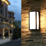 Außen Wandleuchte Außenwandleuchte, Max. 40W E27 Birne Terassenlampe Aluminiumguss Aussen Wandlampe Außenwandleuchten, IP44 wasserdicht Gartenbeleuchtung, Anthrazit – Bild 4