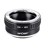 K&F Concept Lens Mount Adapter, Olympus OM Lens to Sony NEX (E-Mount) Camera Body, for NEX-3,...