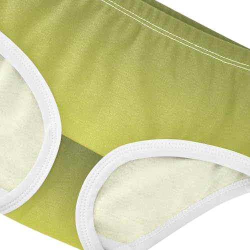 Joisal Girls Underwear Toddlers 2t Cotton Girl Panties Cute Print Briefs Kids Undies Army Green Yellow Gradient4