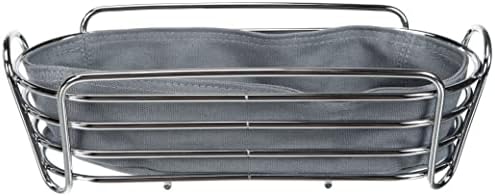 blomus - Delara 63767 Bread Basket Oval Chrome-Plated Steel, 9 x 14 x 32 cm