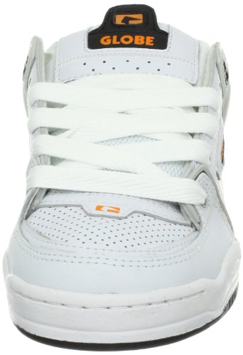 Image of Globe Mens Fusion Skate Shoes, White /Grey /Orange, 14 M US