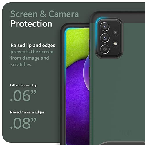 Image of TUDIA DualShield Designed for Samsung Galaxy A52 Back Cover /Galaxy A52 5G / Galaxy A52s, [Merge] Shockproof Dual Layer Military Grade Drop Protection Heavy Duty Protective Back Cover - Hunter Green