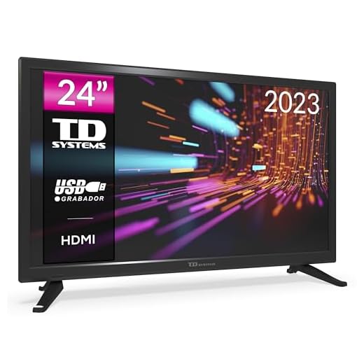 TD Systems - Televisores 24 Pulgadas Led HD, USB Grabador Reproductor, Sintonizador Digital DVB-T2/C - PRIME24M14H
