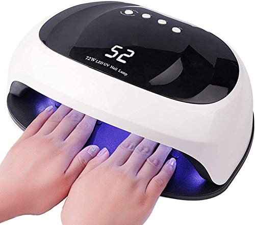 Lampy do utwardzania paznokci o mocy 72 W domu i salonu(White)