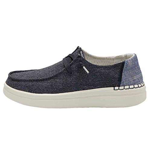 Image of HEYDUDE Women's Wendy Chambray | Women's Shoes | Women's Lace Up Loafers | Comfortable & Light-Weight