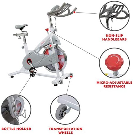 Sunny Health & Fitness Magnetic Belt Drive Premium Indoor Cycling Bike - SF-B1876 5 Sunny Health & Fitness Magnetic Belt Drive Premium Indoor Cycling Bike - SF-B1876