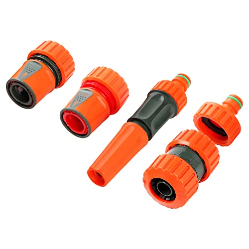 Sekey Juego Conectores Manguera: Boquilla, Conector de Parada de Agua de 3/4", Conector rápido de Manguera de jardín 3/4", Conector de Servicio de 3/4", Conector de Grifo de 1", Fabricados en Polonia Cover