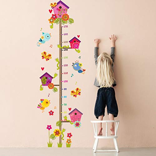 Pegatina pared medidor altura animales para dormitorios bebes infantiles cuartos de juegos,Gráfico de crecimiento,Vivero Habitación de los Niños Removible Etiquetas de la Pared Murales