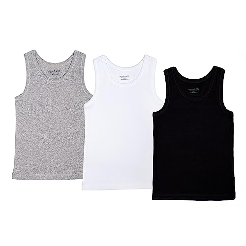 ORGANICKID Boys Organic Cotton Tank Top Sleveless Undershirts Toddler Underwear 3 Pack Tees