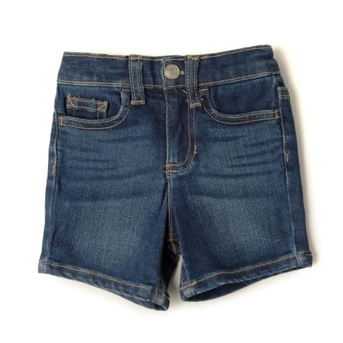 Gerber Toddler Unisex Denim Shorts, Dark Blue Denim Wash, 12 Months - image 1