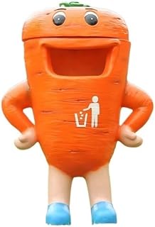 Outdoor Trash Can Cartoon Fiberglass Trash Can - Outdoor Decorative Garbage Bin for Scenic Spot & Commercial Use