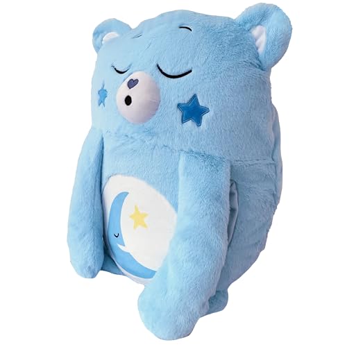 Happy Nappers: Care Bears Pillow Pocket Pal - Bedtime Bear - Plush Character Pillow Case, Animal Cover w/Weighted Paws, Soft Huggable Companion, Kids by Happy Nappers - Image 3