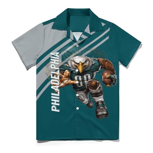 Men's Football Shirt City Mascots Cuban Neck Shirts Hawaii Short Sleeve Game Day Gifts for Fans Men S-2XL4