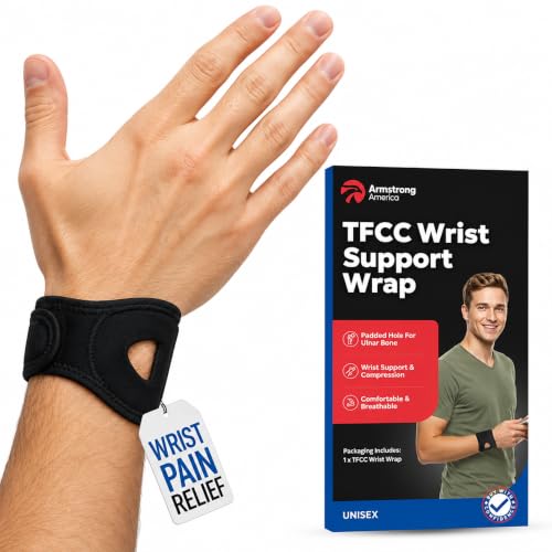 Wrist Wrap Compression Wrist Brace For TFCC Tears | Carpal Tunnel Pain & Tendonitis Relief | Padded...