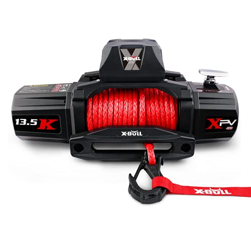 X-BULL Winch-13500 lb. Load Capacity Electric Winch Kit 12V Synthetic Rope,Waterproof IP67 Electric Winch with Hawse Fairlead, with Wireless Handheld Remote and Corded Control Recovery by X-BULL - Used condition - US$312.22