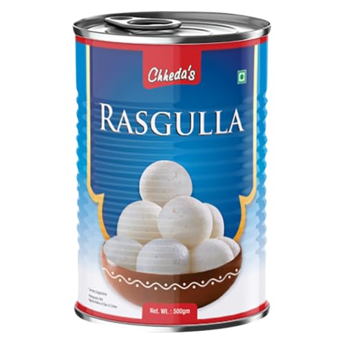 Image of Chheda's - Rasgulla - Indian Sweets - Tin Sweets - Festive Gift Pack - 500 Gm Pack of 1
