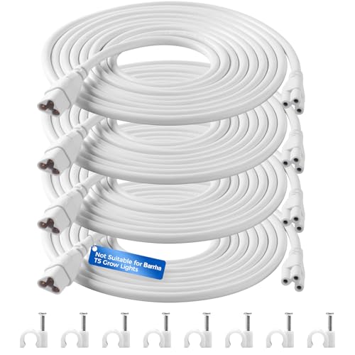 Barrina GM120, Not Suitable for Barrina T5 Grow Lights, Only for Barrina's Products with GM Series Cords, Male and Female Extension Cable, 10FT, Certified, 4 Packs by Barrina - Used condition - US$19.99