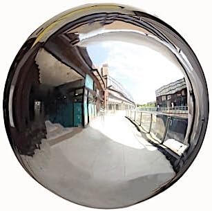 Balsa Circle 20 in Silver Stainless Steel Globe Gazing Reflective Mirror Balls Outdoor Garden Decor Centerpieces Wedding Party Events Reception Home Decorations Modern Ornaments Landscaping Accents