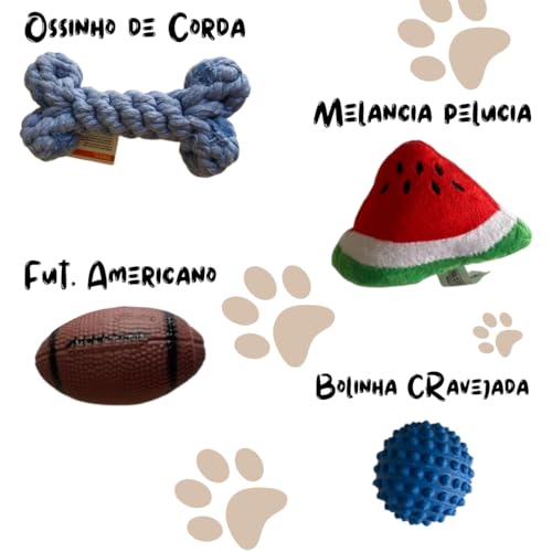 Brinquedos para Cães, Brinquedo pet, Brinquedo para Cachorro Kit com 4 Mordedores Pelúcia Bolinha Os