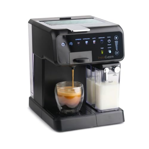 Image of InstaCuppa Espresso Coffee Maker with Built-In Milk Frother - Compatible with Nespresso Original, Dolce Gusto Capsules & Ground Coffee | One-Touch 4 CafeStyle Drinks | Adjustable Coffee Volume Control