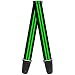 Buckle-Down Guitar Strap Stripe Black Green 2 Inches Wide