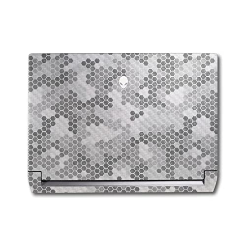 Image of MightySkins Carbon Fiber Skin Compatible With Alienware M17 R5 (2022) Full Wrap Kit - Camo Hexadots | Protective, Durable Textured Carbon Fiber Finish | Easy To Apply & Change Styles | Made in the USA
