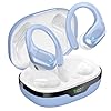HAOYUYAN Wireless Earbuds, Sports Bluetooth Headphones, 80Hrs Playtime Ear Buds with LED Power Display, Noise Canceling Headset, IPX7 Waterproof Earphones for Workout/Running (Blue)
