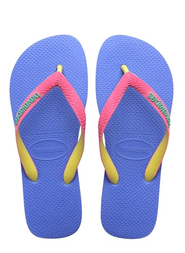 Havaianas - Top Mix, Chanclas Cómodas, Duraderas y Ligeras, Tiras Bicolor con la Bandera de Brasil, Suela Antideslizante, Adultos Unisex
