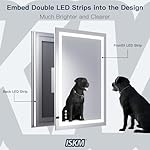 ISKM 55''x30'' Large led Lighted Bathroom Mirror Front and Backlight Mirror for Wall LED Bathroom Mirror Waterproof and Shatter-Proof Makeup Mirror - Image 2