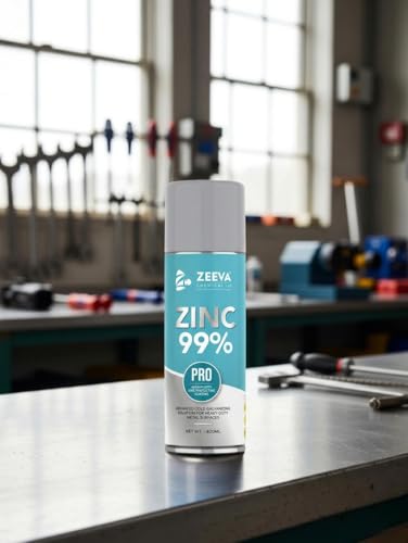 Image of ZEEVA 99% Zinc Acrylic Spray Paint| Cold Galvanizing Spray | Anti-Rust Zinc Coating | Excellent Anticorrosive Protection | Heat & Weld Resistant | Fast Dry | Metal, Auto, Industrial Use