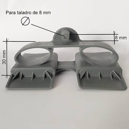 Monarka Taco Lateral Muelle, para una fijación Lateral Interior a somier, (para Lama de 37x8 mm) (Pack de 10 Unidades)