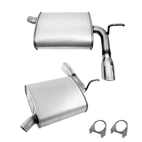 Pair of Rear Exhaust Mufflers fits: 2007-2010 Lincoln MKX Ford Edge 3.5L