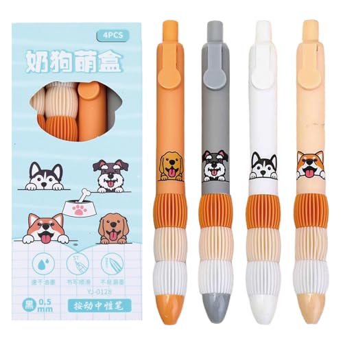 MOZXIRZ Set 4 Bolígrafos Retráctiles de Gel Tinta Negra miniatura 1