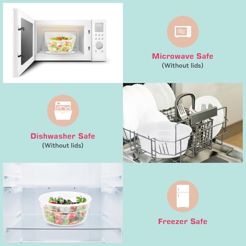 Image of Salad Container for Lunch, Bento Lunch Box 58-oz with 4 Compartments Tray and Ice Pack, Leak-Proof Salad Bowl with Lid for Adults, BPA-Free Lunch Box for Meal Prep & Food Storage (Pink)
