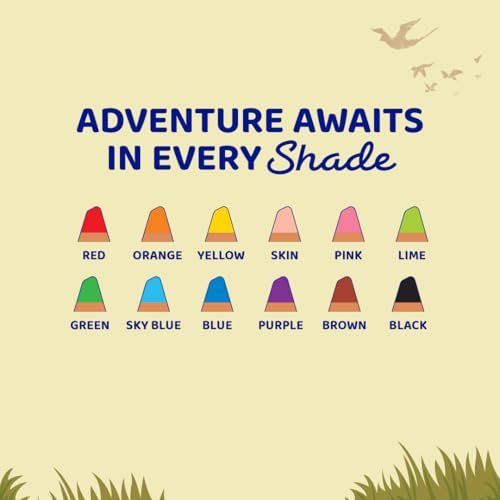 Image of Fevicryl YUDU 3-in-1 Colour Pencils | 12 Shades + Free sharpner | Colour Pencil, Crayon & Water Colour in 1 | Easily Washable, Non-Toxic & Safe for Kids 6-12yrs | Ideal Gift for Kids