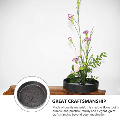 SOIMISS Vaso de flores de cerâmica de 1 unidade Vaso de flores criativo adornado (café)