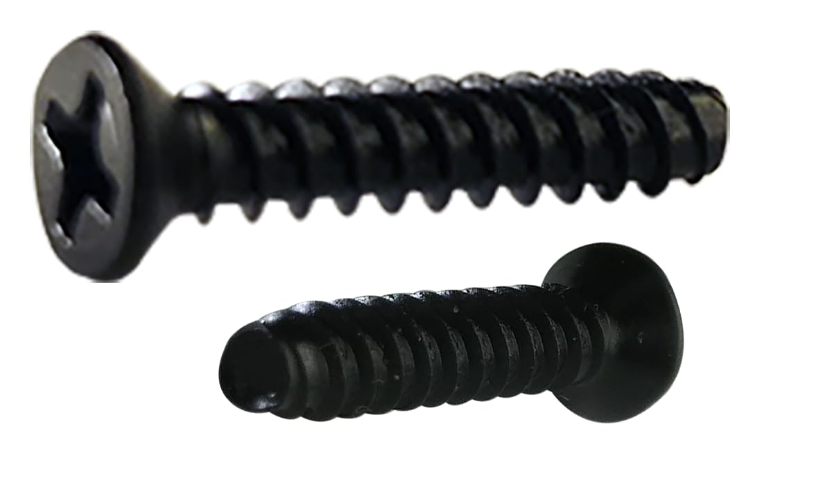 #10 x 1/2" Thread Forming Screws for Plastics (48-2) / Phillips/Flat Head/Steel/Black Oxide (10000 pcs)