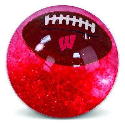 NCAA Wisconsin Super Ball, 3-Inch, Clear