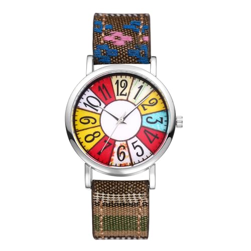 Montre bohème pour femme JewelryWe vintage avec bracelet cuir