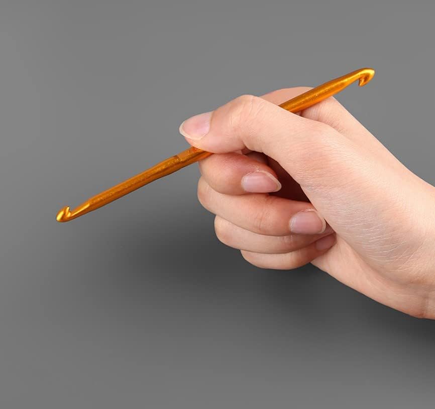 Miniatura 4 de Juego de 8 ganchos de ganchillo de doble cabezal, gancho de ganchillo, doble extremita dorada, gancho de alúmina dorada, gancho de dos lados, agujas