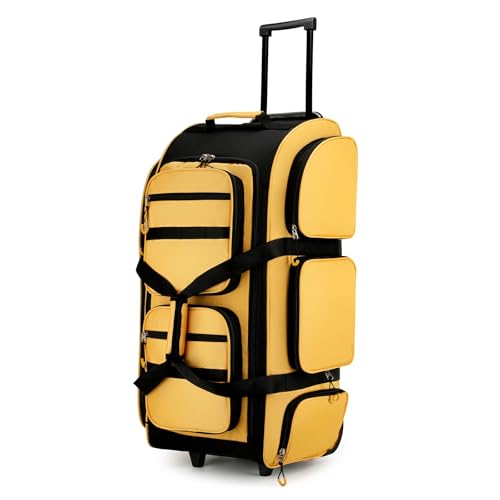 Searock 90L Rolling Duffle Bag with Shoe Compartment