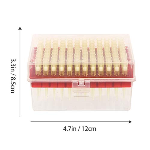 VILLCASE 96Pcs 1Ml 200Ul Líquido Pipeta Pipeta Ponta de Pipeta Filtro Descartável Ponteira Científic