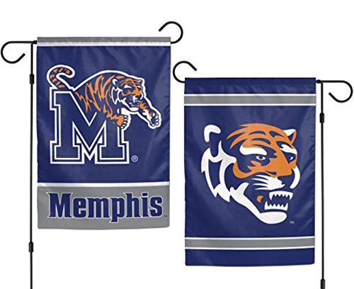 Drapeau de jardin Memphis Tigers double face de 31,8 x 45,7 cm pour extérieur