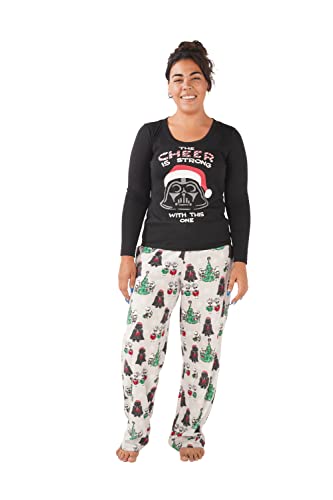 Nite Nite Munki Munki Men's LS Tee and Pant Jersey PJ Set, Star Wars Holiday, Small3