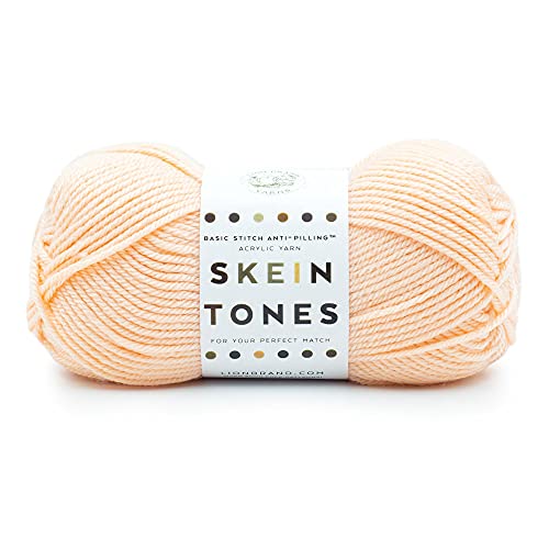 Image of Lion Brand Yarn Basic Stitch Anti-Pilling Yarn for Crocheting, Knitting, and Crafts, Peachy, 1 Pack